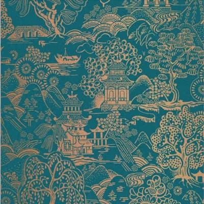 Basuto Teal Wallpaper — Green