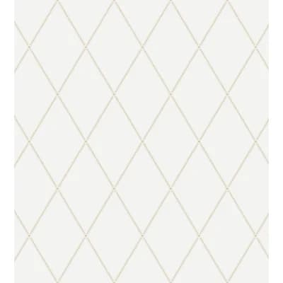 Gabriel Geometric Matte Wallpaper Roll by Karolina Kroon — Eggshell