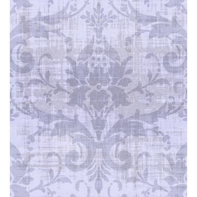 Palace Damask Non-Pasted Metallic Wallpaper — Lilac