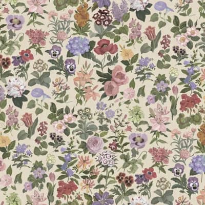 Floralia Floral Wall Mural — Ecru