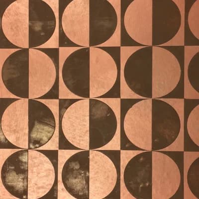 Maxine Geometric Non-Pasted Metallic Wallpaper Roll — Brown,Beige