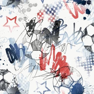 Kids and Teens Collection Graffiti Sports Wallpaper Roll — Pink