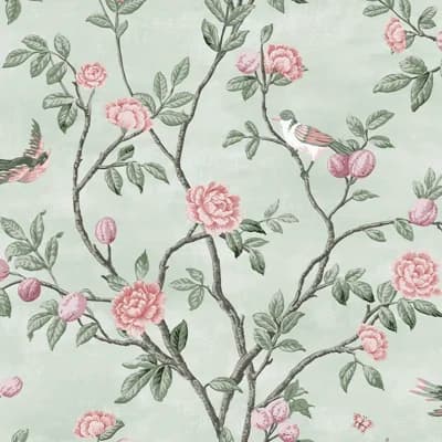 Laura Ashley Eglantine Wallpaper Roll — Eau de Nil