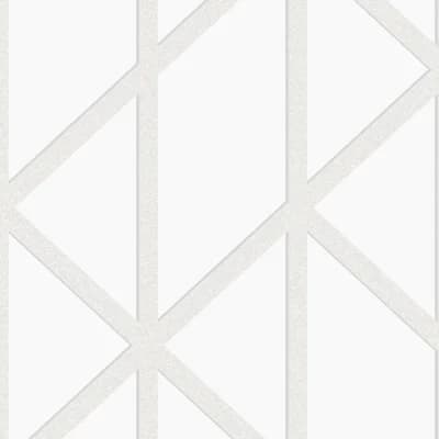 Superfresco Easy Spring 2024 Geometric and Trellis Non-Pasted Wallpaper Double Roll — White