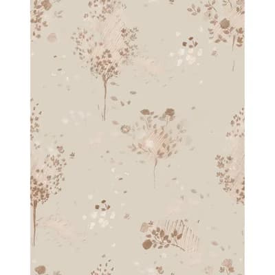 Paule Marrot Satin Wallpaper Double Roll — Rosy Brown