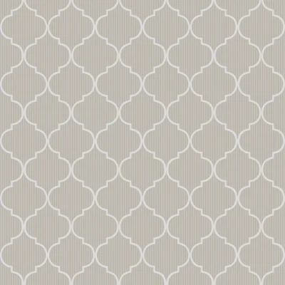 Blooming Garden Collection Moorish Geometric Wallpaper Roll — Beige