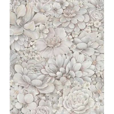 Eden Floral Texture 33' L X 21" W Wallpaper Roll — Pink,Gray