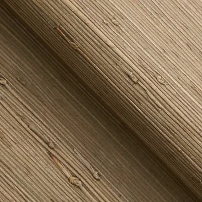 Stranded Knotted Rushcloth Authentic Grasscloth Wallpaper — Taupe