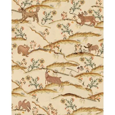 Transylvanian Roots Abstract Non-Pasted Matte Wallpaper Roll — Green,Orange,Taupe