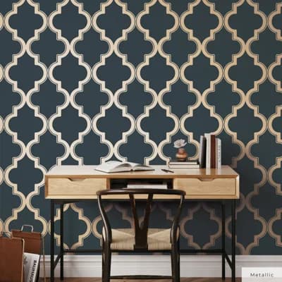 Oliveira 16.5' L x 20.5" W Peel and Stick Wallpaper Roll — Pink & Metallic Gold