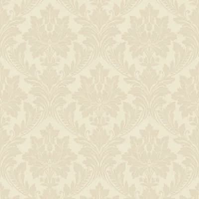 Arcadia Collection Damask Medallion Wallpaper Roll — Beige