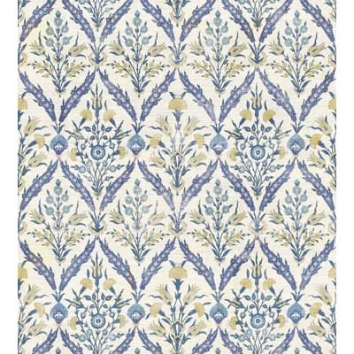 Kips Bay Capsule Floral Non-Pasted Metallic Wallpaper Roll — Classic