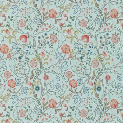 Mary Isobel Wallpaper — Silk Blue,Pink