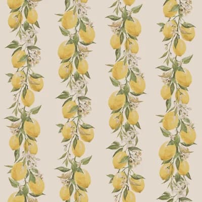 Just Kitchens Lemon Trail Stripe 33' L x 21" W Wallpaper Roll — Beige,Yellow,Green