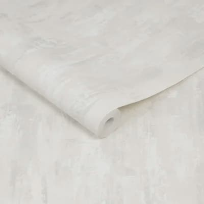 Abstract Non-Pasted Metallic Wallpaper Roll — White