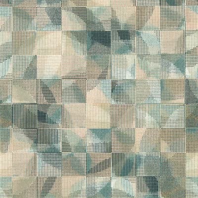 Vivido Impatto Geometric Non-Woven Wallpaper Roll — Mineral,Blush