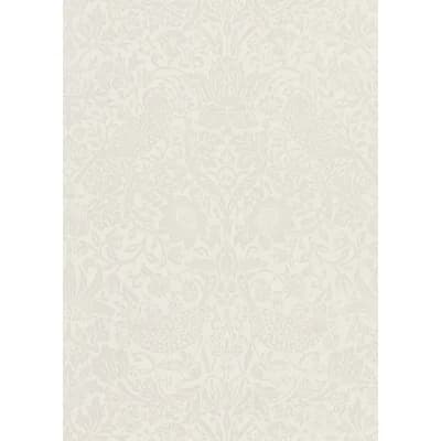Pure Strawberry Thief Wallpaper — Oyster,Chalk