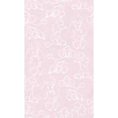 Non-Pasted Satin Wallpaper Double Roll by Yuki Osada — White,Pink