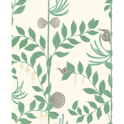 Secret Garden Floral Non-Pasted Wallpaper Roll — Dark Green