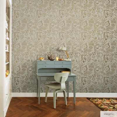 16.5' L x 20.5" W Peel and Stick Wallpaper Roll — Gold