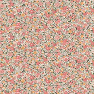 Laura Ashley Loveston Coral Pink Removable Wallpaper — Coral Pink