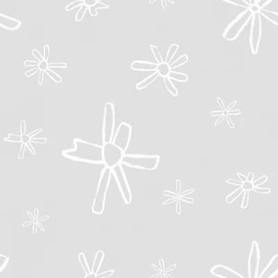 Daisies 33' L x 20.5" W Wallpaper Roll — Light Gray