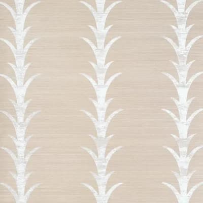 Schumacher x Celerie Kemble Acanthus Stripe Sisal Wallpaper — Fog and Chalk