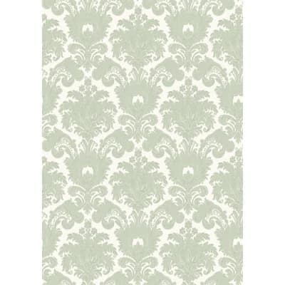 Italian Classics 4 Damask 3D Embossed Wallpaper Roll — Silver