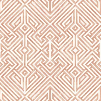 Lyon Gold Geometric Key Wallpaper — Red