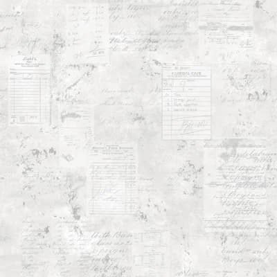 Kitchen Recipes Order Recipe 32.8' L x 21" W Wallpaper Roll — Gray,White