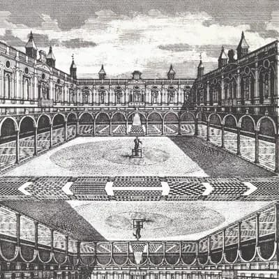 Royal Exchange Wallpaper — Snow,Architects White