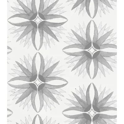 Yuki Osada Floral Non-Pasted Satin Wallpaper Double Roll — White,Blue
