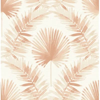 Floral Non-Pasted Wallpaper Roll — Red