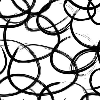 Circle Stroke Geometric Vinyl Non-Pasted Matte Wallpaper Roll by Jamie Graney — Black,White