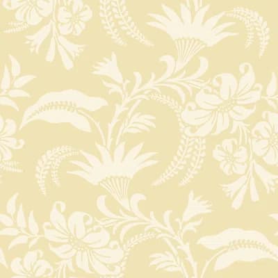 Paisley Non-Pasted Wallpaper Roll — Yellow
