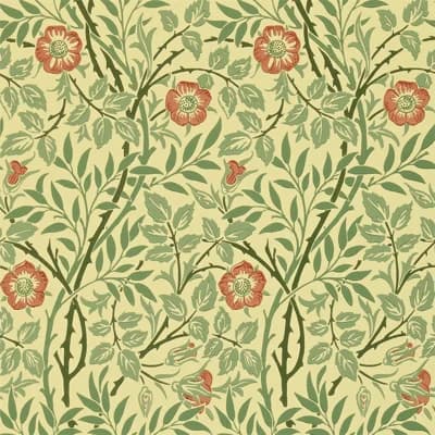 Sweet Briar Wallpaper — Green,Blue,Rust