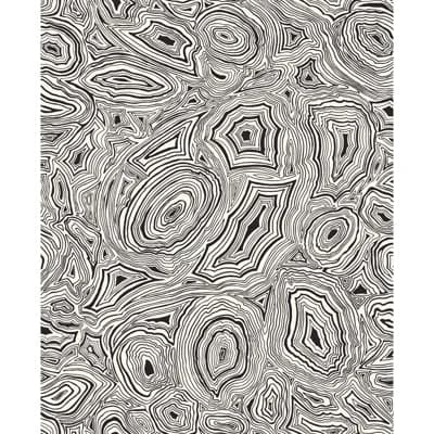 Fornasetti Senza Tempo Abstract Non-Pasted Matte Wallpaper Roll — White,Black