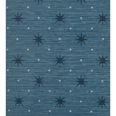 Albert Hadley Geometric and Polka Dot Vinyl Non-Pasted Matte Wallpaper Roll by Albert Hadley — Navy