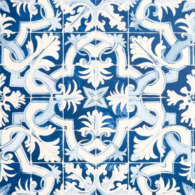 Schumacher x Mary McDonald Azulejos Wallpaper — Azure