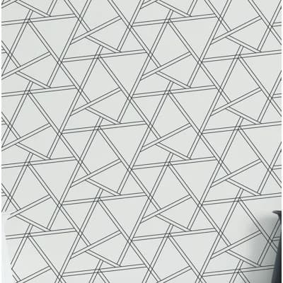 Transform Geometric Vinyl Peel & Stick Satin Wallpaper Roll — Cream