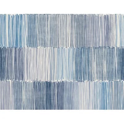 Abstract Grass Cloth Non-Pasted Wallpaper Roll — Blue,Beige