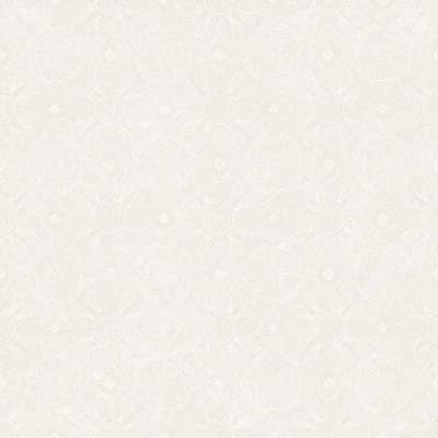 Bazaar Metallic Geometric Moroccan Paisley 33' L x 21" W Wallpaper Roll — Off White