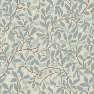 Leaf and Pod - Wallpaper — Linen Stone