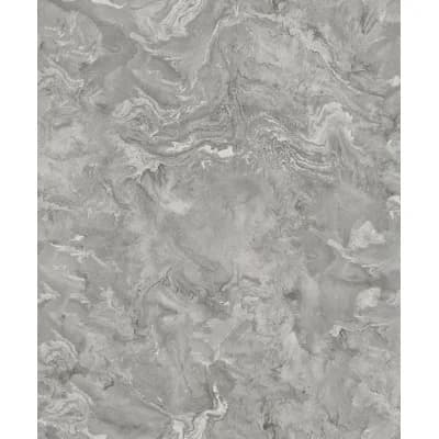 Meness Abstract Non-Pasted Metallic Wallpaper Roll — Gray