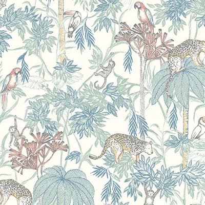 Boråstapeter Wild Jungle Wallpaper — Light Green,Orange,Yellow