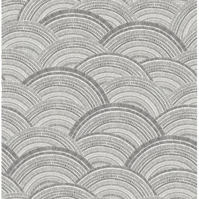 Encircle Indigo Geometric Wallpaper — Black