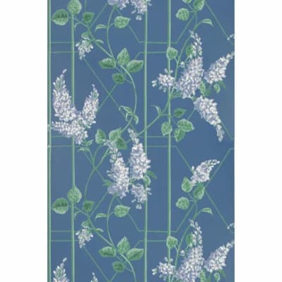 Floral Non-Pasted Matte Wallpaper Roll — Blue,Green