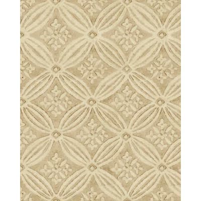 The Curators Cabinet Floral Non-Pasted Satin and Matte Wallpaper Roll — Brown,Taupe