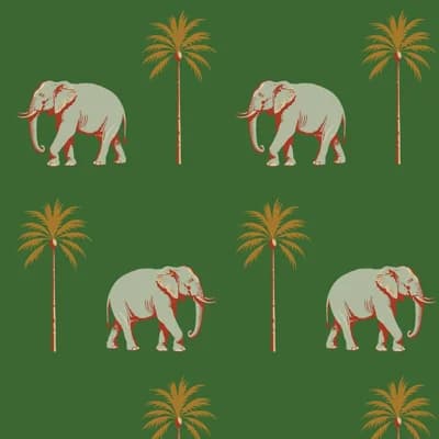 Strolling Elephant - Wallpaper — Blue Pearl