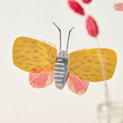 Garden Friends Wallpaper — Yellow,Green,Red